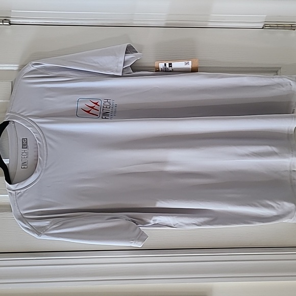 FINTECH MENS GRAY UV SHORT SLEEVE SHIRT "PERFORMANCE FISHING" SIZE LARGE - Picture 2 of 10